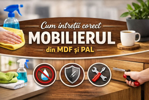 Cum întreții corect mobilierul din MDF și PAL