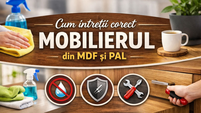 Cum întreții corect mobilierul din MDF și PAL